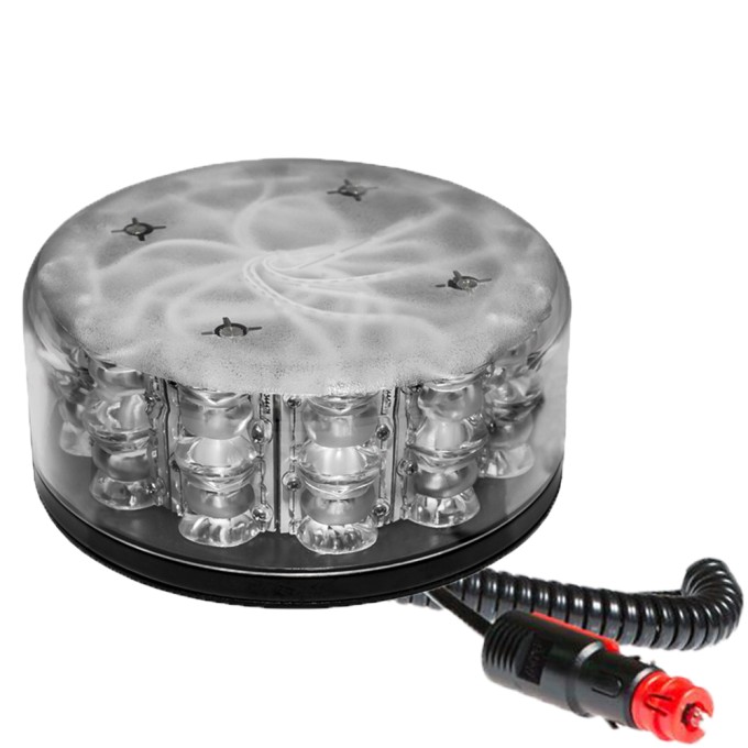 Girofar LED Magnetic aerodinamic 12-24V 24 LED-uri de 3W - 5 ani Garantie-280 km/h